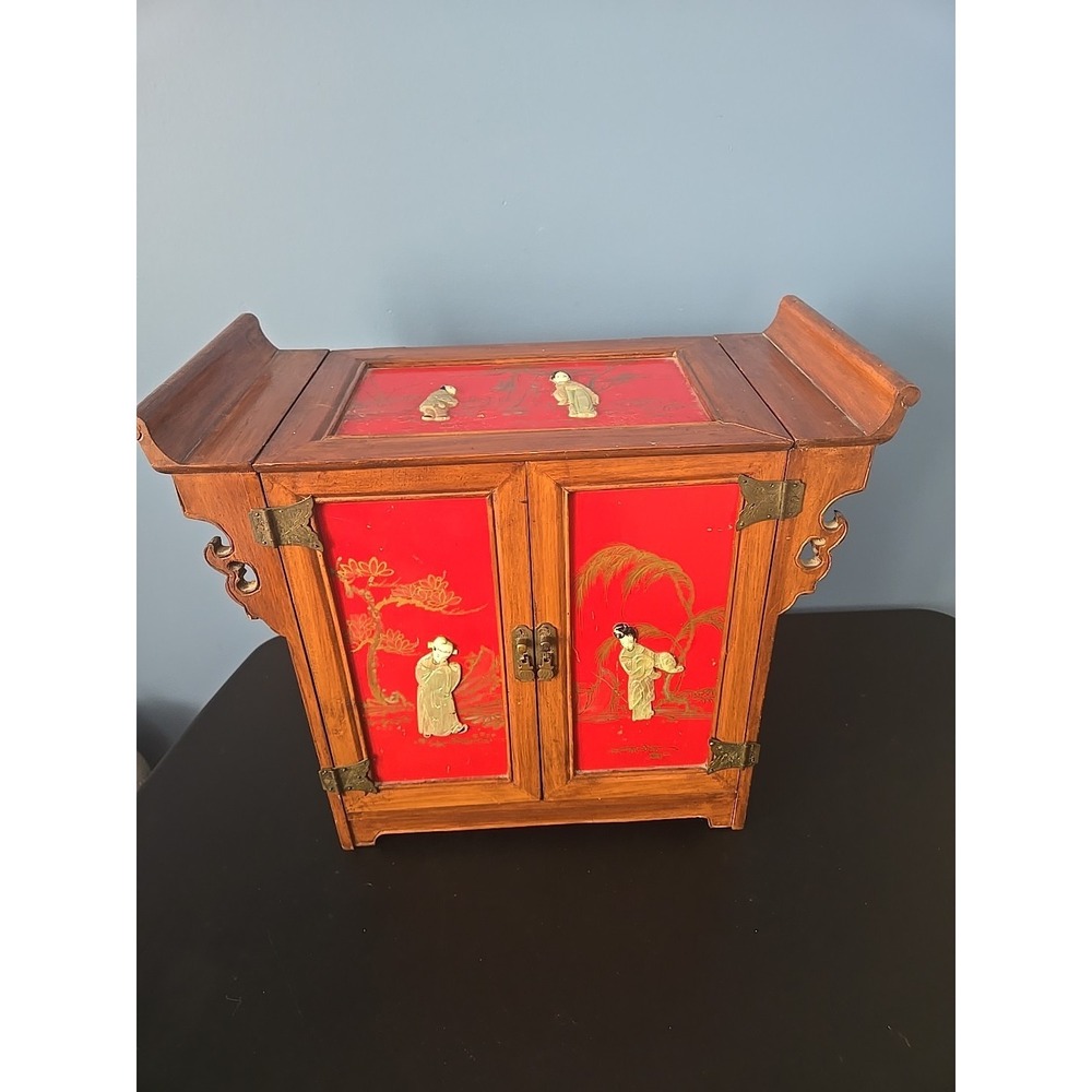 Oriental‎ Asian Jewelry Stirage Trinket Box Dyachenko Banco Peoples Republic VTG